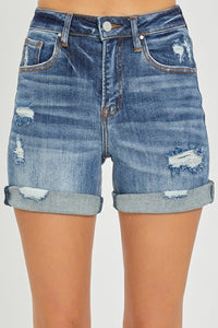 High Rise Straight Leg Shorts