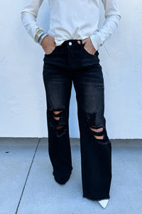 Black Blakeley Distressed Jeans