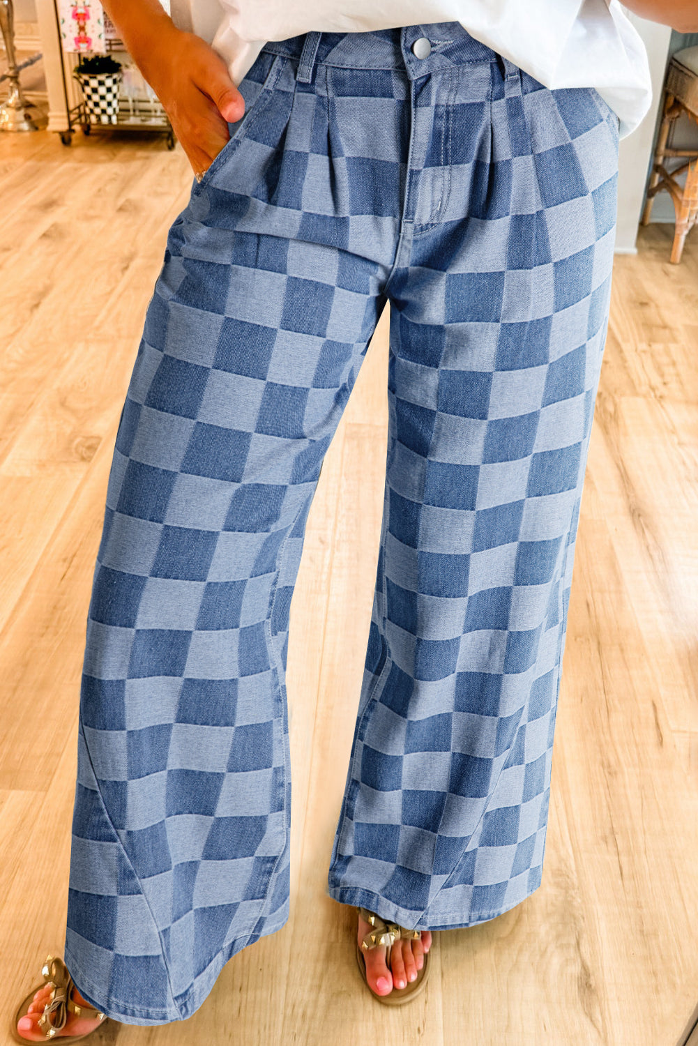 Checkered Denim