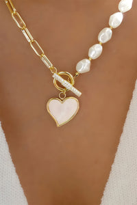 Heart Pearl Necklace