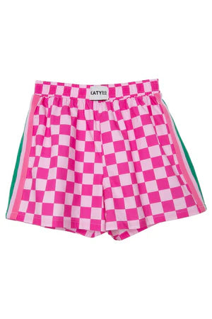 Pink Checkered Shorts