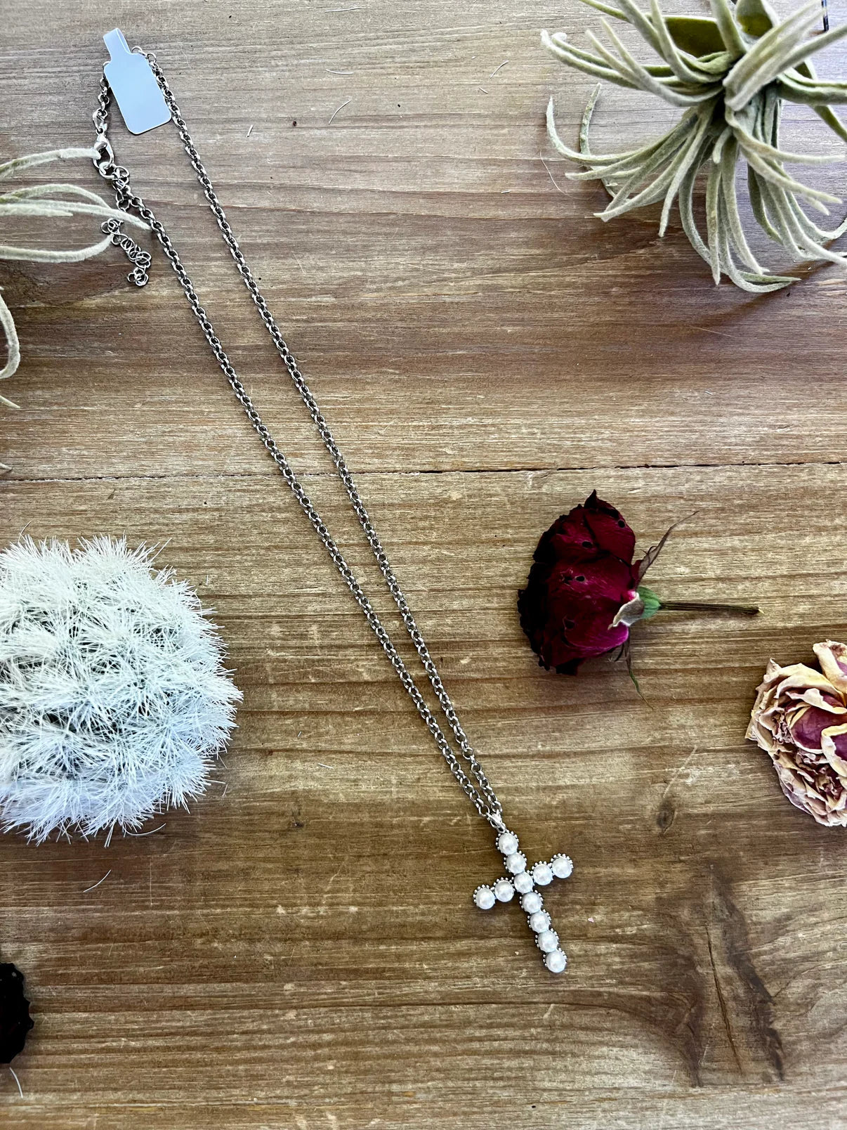 Necklace with Pearl Cross