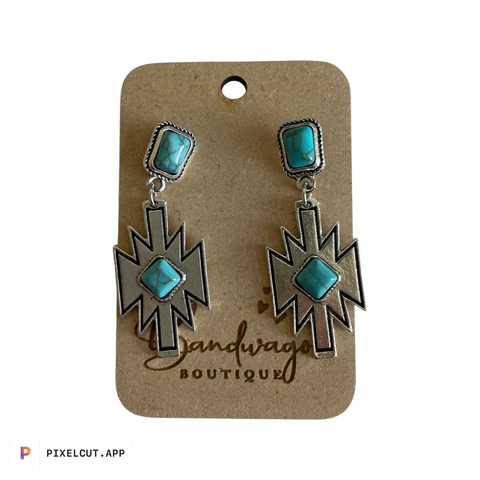 Aztec Turquoise Earrings