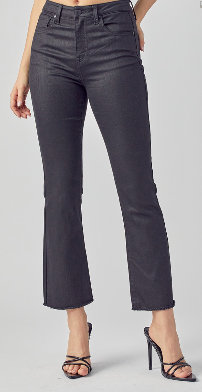 Coated Black Jeans