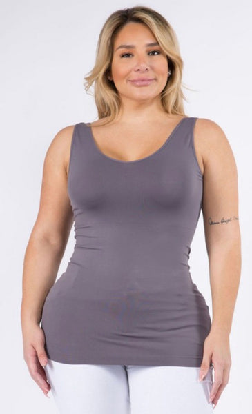 Reversible V or U Neck Seamless Tank