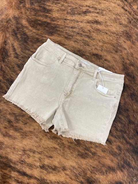 Frayed Tan Shorts