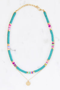 Flat Disc Bead Necklace